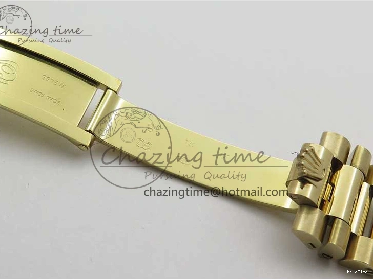 MiroTime 0220 Day-Date 40mm 228239 BP New Dial Version 904 YG Silver Roman Markers Dial on SS President Bracelet A Popular 2806